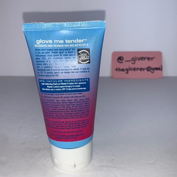 Glove Me Tender True Blue Spa Restorative Hand Treatment w Shea Butter - Picture 3 of 9